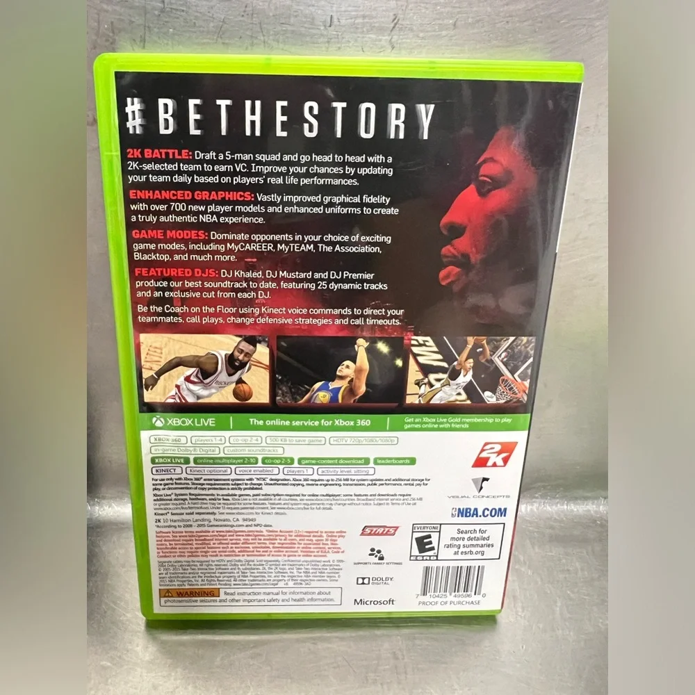 Lot of 3 Microsoft XBOX NBA 2K13, 2K15 & 2K16 - EUC